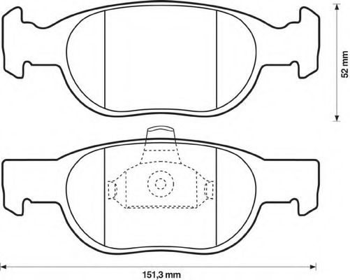 Imagine set placute frana,frana disc BENDIX 571949B