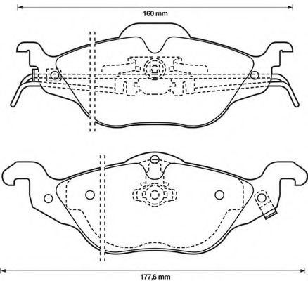 Imagine set placute frana,frana disc BENDIX 571968B