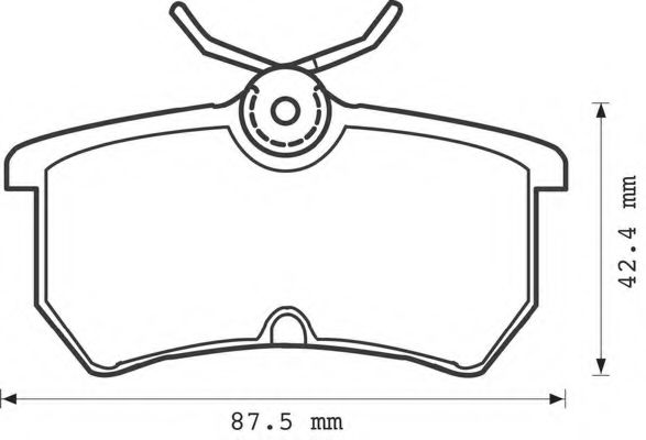 Imagine set placute frana,frana disc BENDIX 571998B