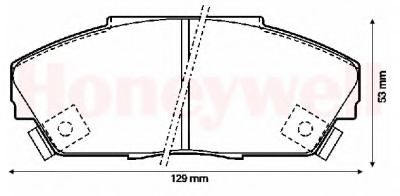 Imagine set placute frana,frana disc BENDIX 572308B