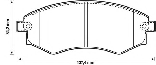 Imagine set placute frana,frana disc BENDIX 572347B