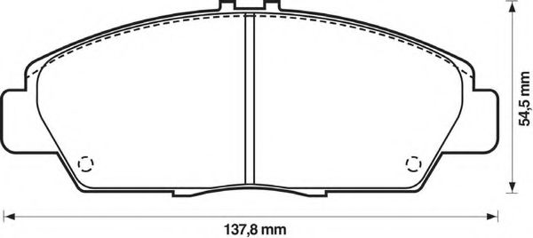 Imagine set placute frana,frana disc BENDIX 572350B