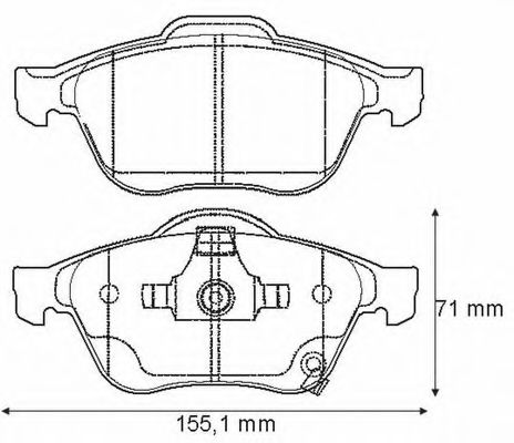 Imagine set placute frana,frana disc BENDIX 572481B