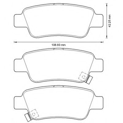 Imagine set placute frana,frana disc BENDIX 572606B