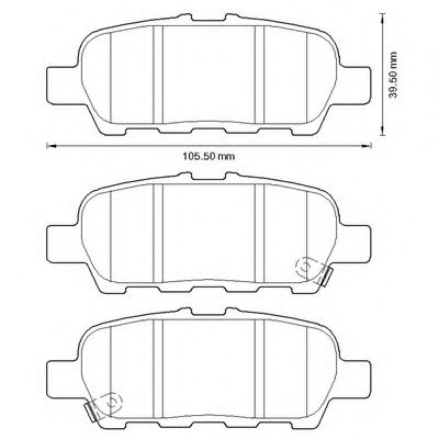 Imagine set placute frana,frana disc BENDIX 572654B