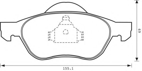 Imagine set placute frana,frana disc BENDIX 573017B