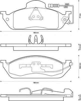 Imagine set placute frana,frana disc BENDIX 573034B