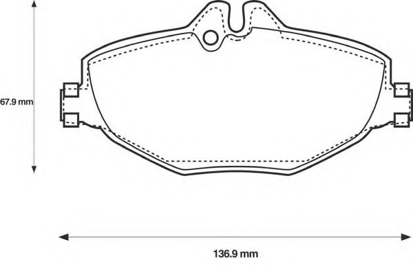 Imagine set placute frana,frana disc BENDIX 573091B