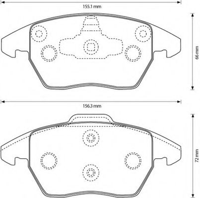 Imagine set placute frana,frana disc BENDIX 573134B