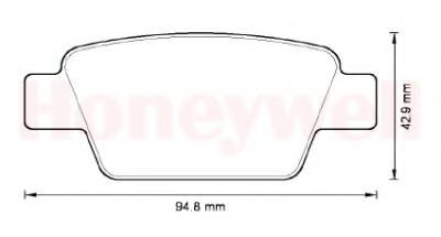 Imagine set placute frana,frana disc BENDIX 573212B