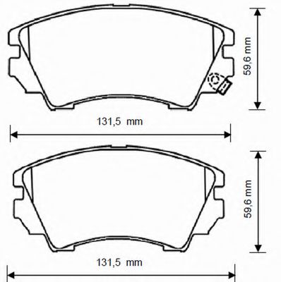 Imagine set placute frana,frana disc BENDIX 573269B