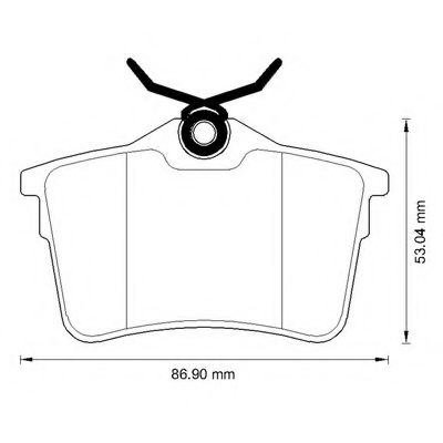 Imagine set placute frana,frana disc BENDIX 573289B