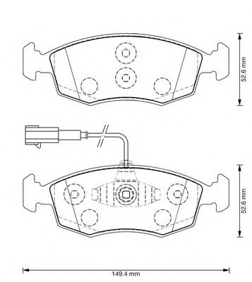 Imagine set placute frana,frana disc BENDIX 573367B