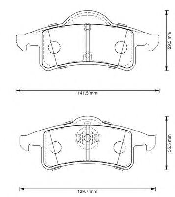 Imagine set placute frana,frana disc BENDIX 573374B