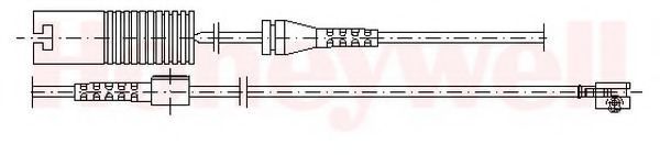 Imagine senzor de avertizare,uzura placute de frana BENDIX 581366