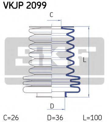 Imagine Ansamblu burduf, directie SKF VKJP 2099