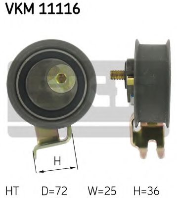 Imagine rola intinzator,curea distributie SKF VKM 11116