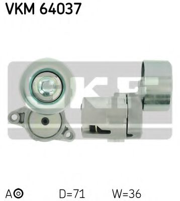 Thumbnail #1: rola intinzator,curea transmisie SKF VKM 64037