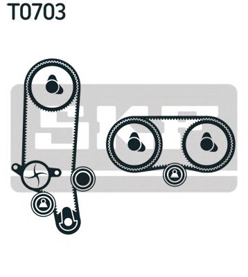 Imagine Set pompa apa + curea dintata SKF VKMC 01122