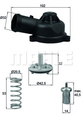 Termostat,lichid racire BEHR TI 244 83D