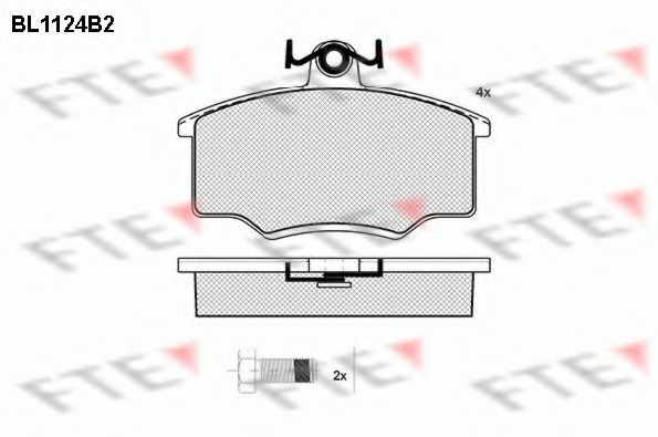 Imagine set placute frana,frana disc FTE BL1124B2