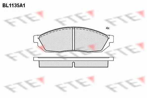 Imagine set placute frana,frana disc FTE BL1135A1