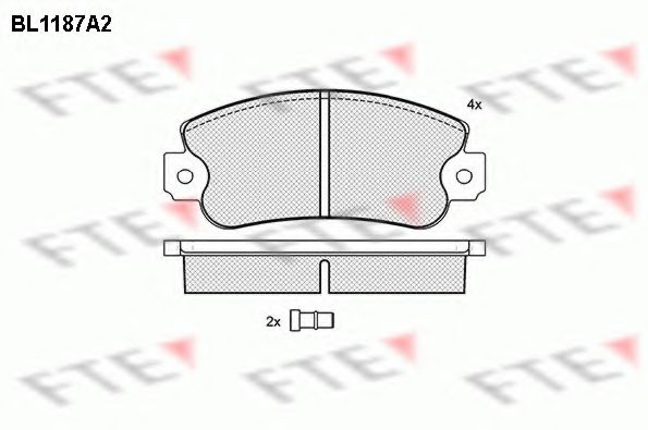 Imagine set placute frana,frana disc FTE BL1187A2