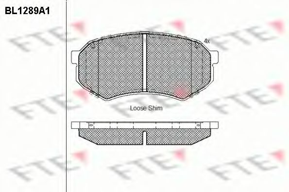 Imagine set placute frana,frana disc FTE BL1289A1