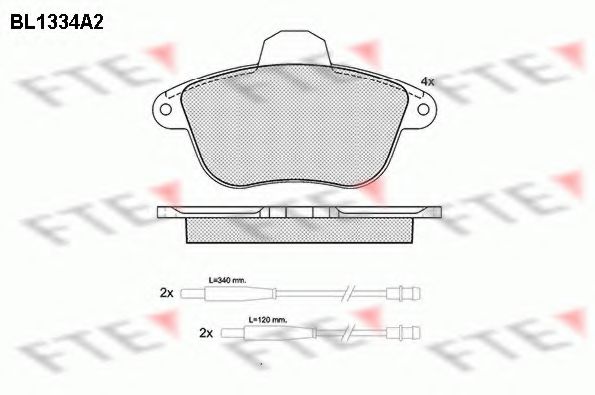 Imagine set placute frana,frana disc FTE BL1334A2