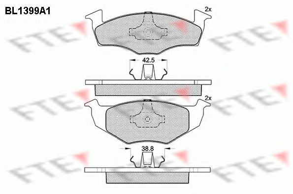 Imagine set placute frana,frana disc FTE BL1399A1