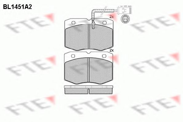 Imagine set placute frana,frana disc FTE BL1451A2