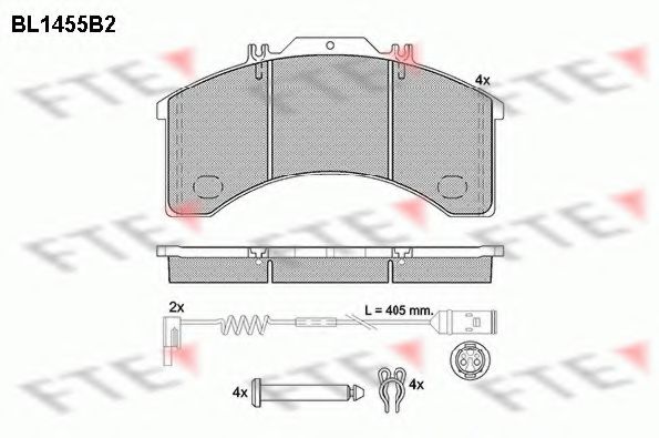 Imagine set placute frana,frana disc FTE BL1455B2