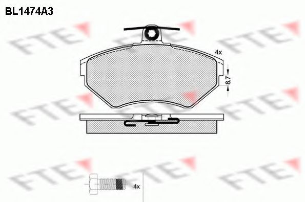 Imagine set placute frana,frana disc FTE BL1474A3