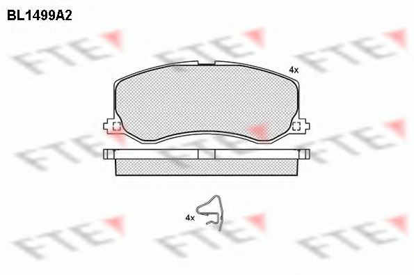 Imagine set placute frana,frana disc FTE BL1499A2