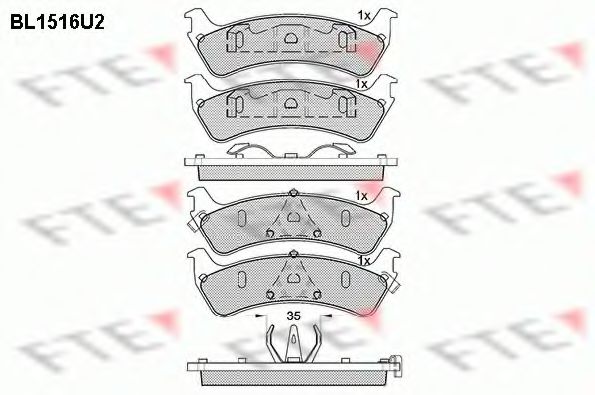 Imagine set placute frana,frana disc FTE BL1516U2