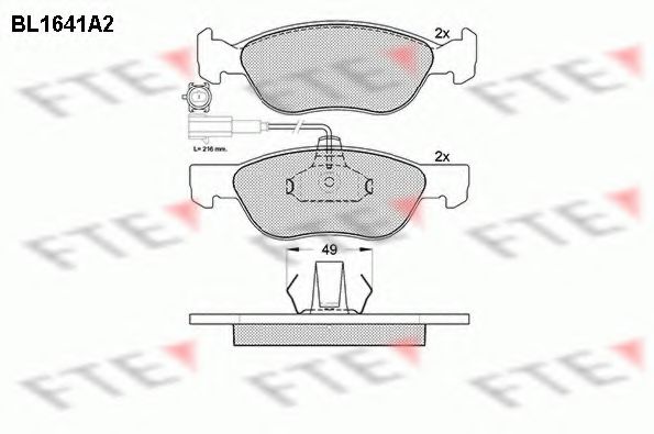 Imagine set placute frana,frana disc FTE BL1641A2