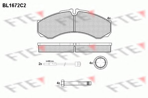 Imagine set placute frana,frana disc FTE BL1672C2