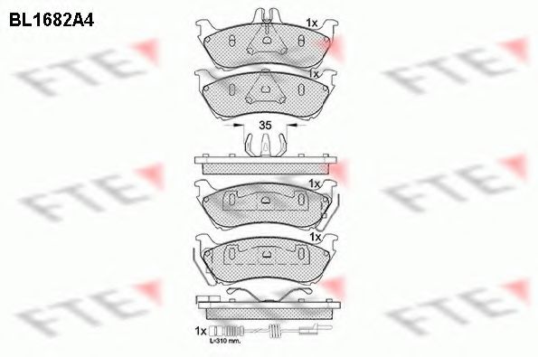 Imagine set placute frana,frana disc FTE BL1682A4