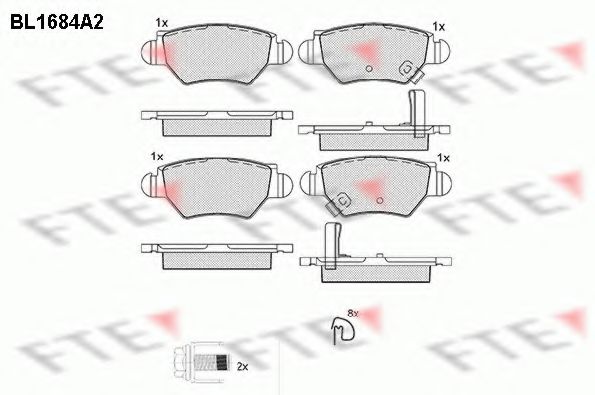 Imagine set placute frana,frana disc FTE BL1684A2