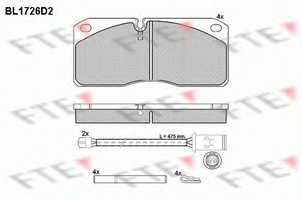 Imagine set placute frana,frana disc FTE BL1726D2