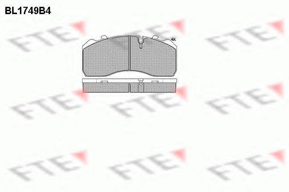 Imagine set placute frana,frana disc FTE BL1749B4