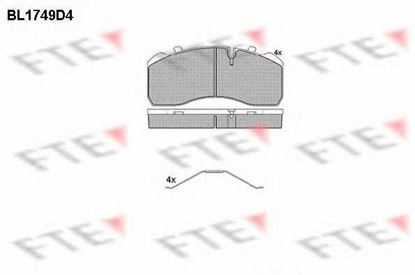 Imagine set placute frana,frana disc FTE BL1749D4