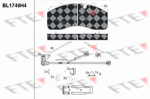 Imagine set placute frana,frana disc FTE BL1749H4