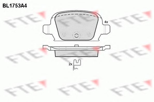 Imagine set placute frana,frana disc FTE BL1753A4