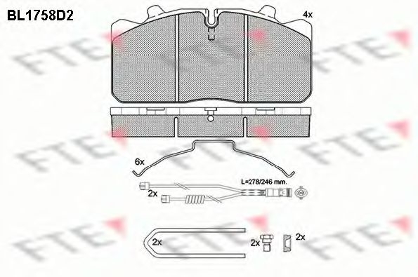 Imagine set placute frana,frana disc FTE BL1758D2