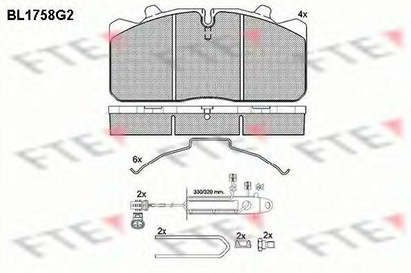 Imagine set placute frana,frana disc FTE BL1758G2