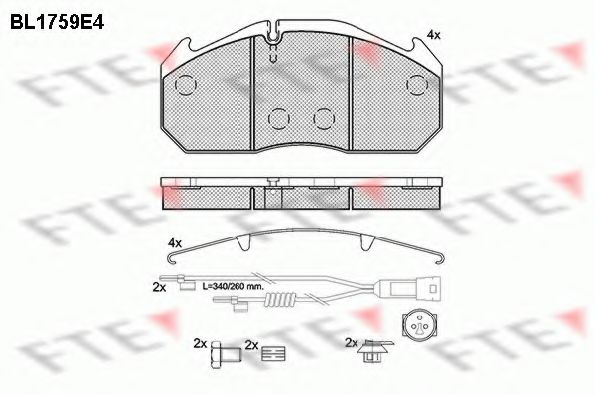 Imagine set placute frana,frana disc FTE BL1759E4