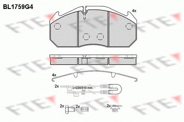 Imagine set placute frana,frana disc FTE BL1759G4