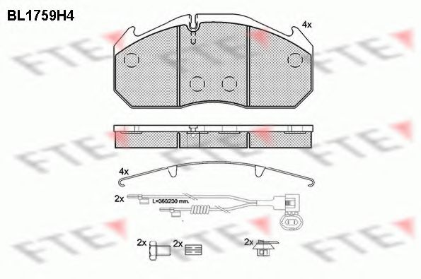 Imagine set placute frana,frana disc FTE BL1759H4