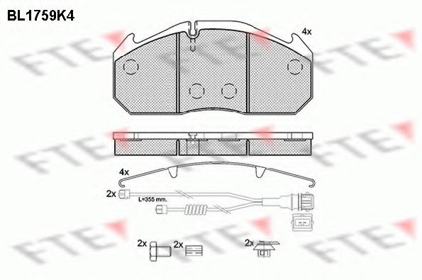 Imagine set placute frana,frana disc FTE BL1759K4